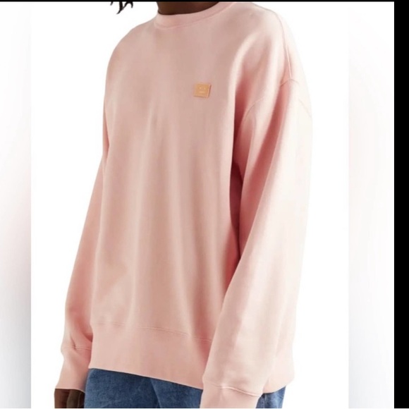 Acne Studios Size XS Fairview Face Paw Emoticon Pink Sweater - Picture 1 of 13